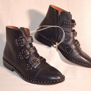 Gianni Bini Harleetwo Leather Boots - Size 8.5 Women leather ankle boots - black